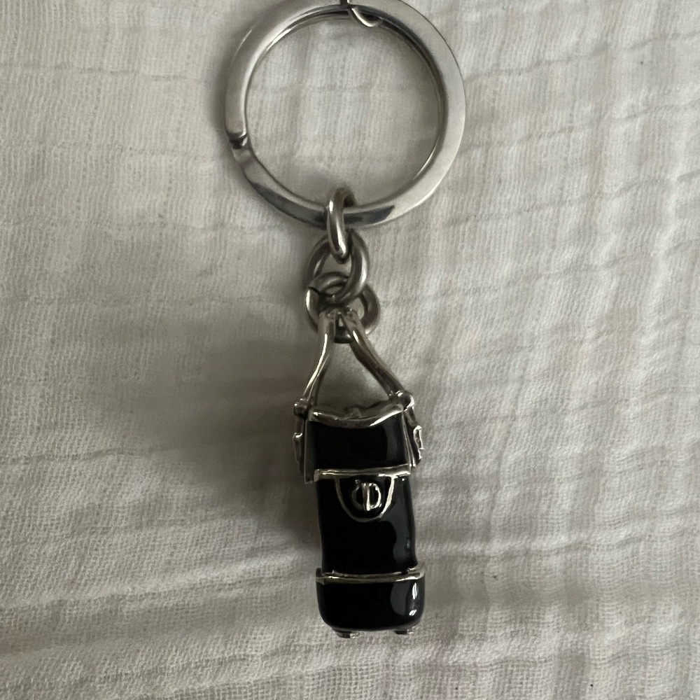 Coach Black and Silver Key Chain with Handbag / Purse Charm - Picture 2 of 3
